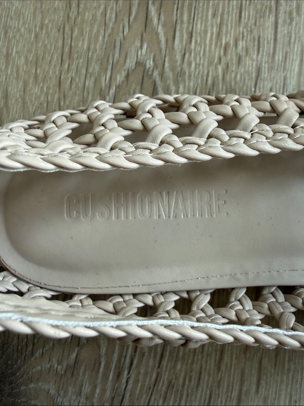 Braided Cream Mary Jane Flats with Adjustable Buckle - Picture 5 of 6